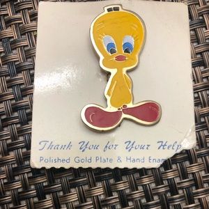 Vintage tweedy bird pin NEW
